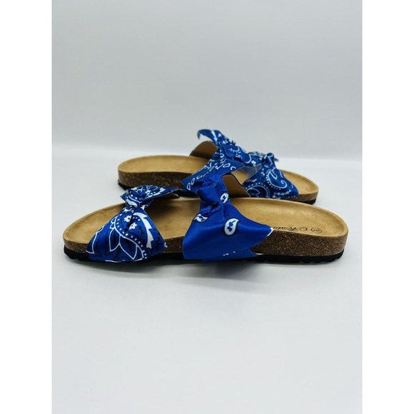 MATA Shoes Women's Bandana Broadwalk Sandal - Blue US 9 #T-13 - Picture 6 of 7